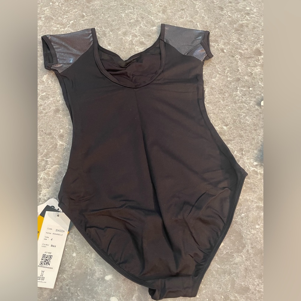 Cap Sleeve Leotard  w/Silver Trim -Adult Sizes-NWT